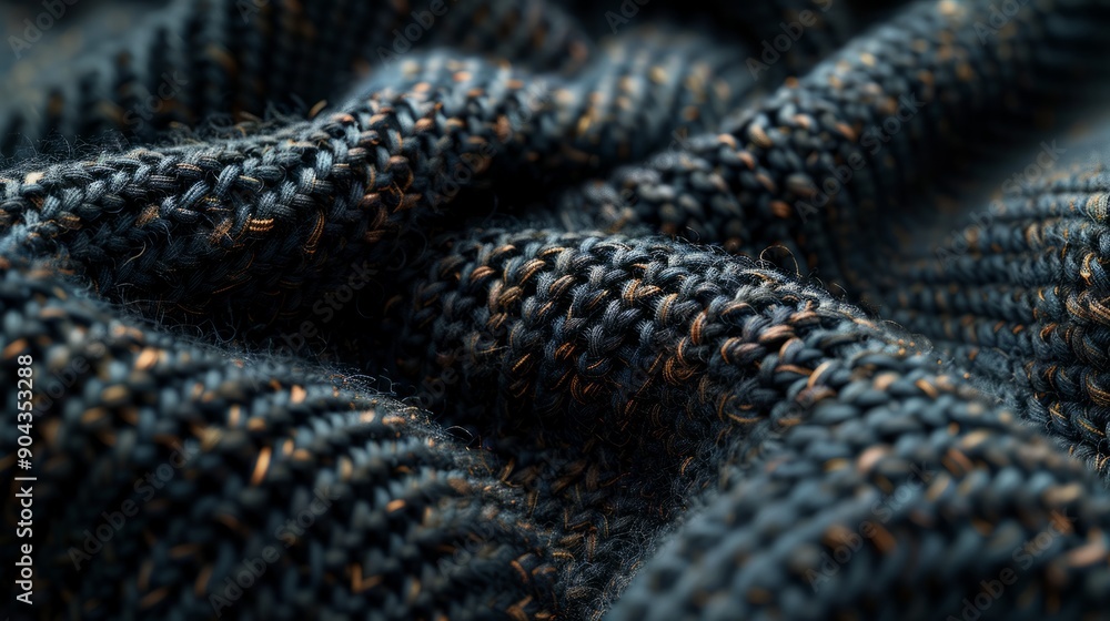 Poster close-up of detailed textile pattern on fabric in soft light