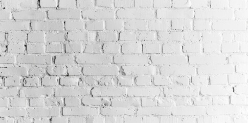 Background for modern interior and exterior with white brick wall texture and light gray wall painted in light color wallpaper