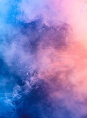 Obraz premium In this abstract background, colorful smoke spreads, creating a bright background, suitable for advertising or designing a gadget background, with neon lights and blowing clouds. The design is