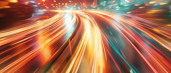 Thrilling Dynamic Light Trails with Motion Blur