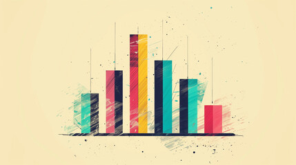 Graphical visualization of numerical data using hand-crafted bar charts.