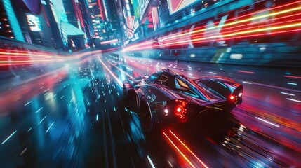 High-speed action from a futuristic racing game