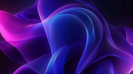 Obraz premium Abstract colorful background illuminated with colorful neon lights. Glowing curve. Simple wallpaper design.