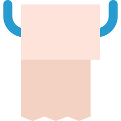 Fototapeta premium Bathroom Toilet Paper. Vector Illustration of Flat Restroom House Decor. 