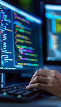 Developers Coding in Python, JavaScript, and Java | Programming Language Screens | Tech Design