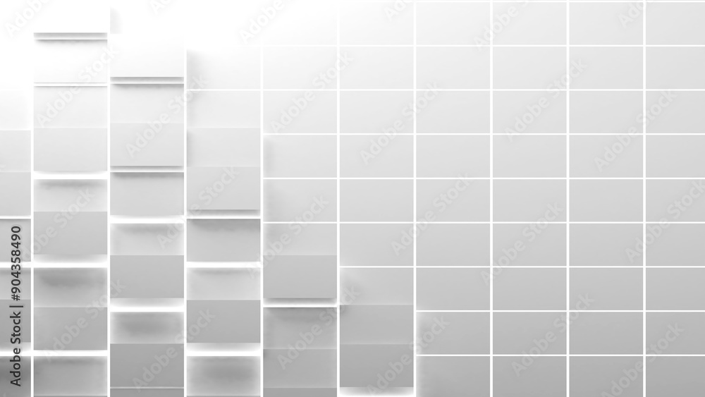 Aufkleber abstract technology background image white digital box shape,science and technology concept,3d rende