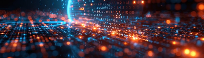 A computer monitor with a glowing orange button in the center. The buttons are lit up in a variety of colors, creating a vibrant and energetic atmosphere. Concept of excitement and anticipation