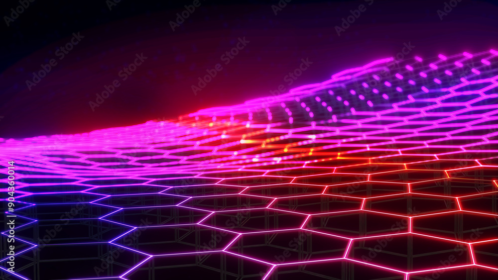 Aufkleber abstract background illustration movement of information,information processing,wave motion of data,