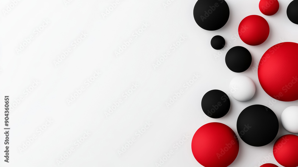 Poster clean and simple black friday background with black and red minimalist elements on a white space, fo