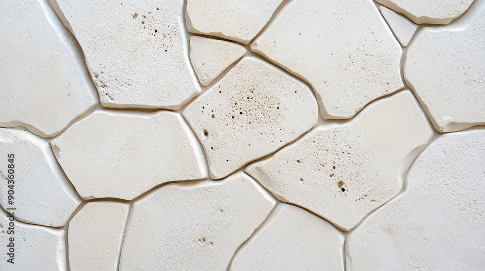Aufkleber closeup of a textured limestone background with subtle beige tones and fossil imprints