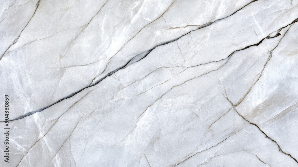 Wall mural Closeup of a white dolomite stone background with subtle grey streaks and a matte finish 