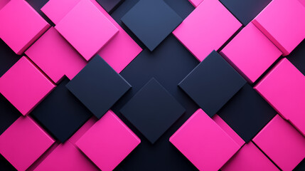 Flashy Black Friday sale banner with a pink to black gradient background and abstract geometric shapes, mid shot 