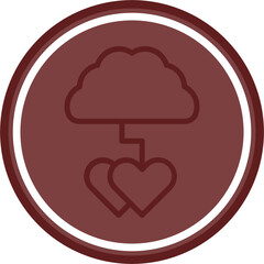 Matchmaker Vector Line Double Circle Maroon