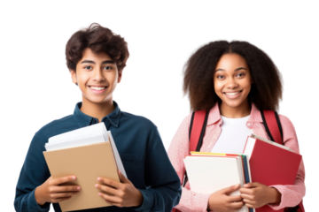 School students png, education remix, transparent background
