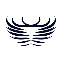 Deer horns set hunter vector art design