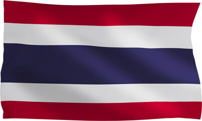 national flag background image,wind blowing flags,3d rendering,Flag of Thailand