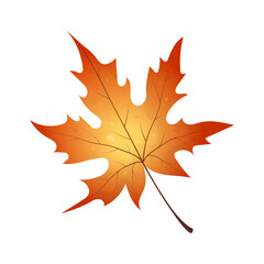 Realistic vector illustration of autumn leaf on white background. Leaf for fall designs, postcards, icons, banners, backgrounds, packaging, wallpapers, paper. 