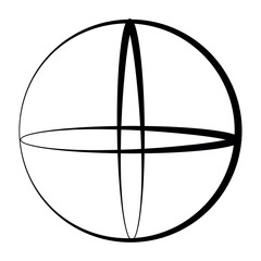 Celestial sphere vector icon