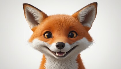 A cheerful red fox smiles for the camera