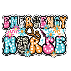 Emergency Department Retro vintage png svg, Race checkered,lropard dalmatian emergency nurse svg png, nurse svg, nursing, er nurse svg png