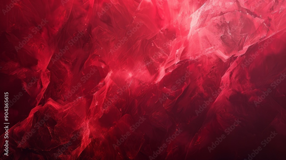 Poster vivid abstract red background with textured layers of color and light