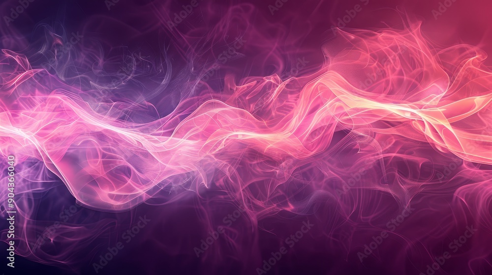 Poster abstract pink light and smoke flames background with soft flowing patterns