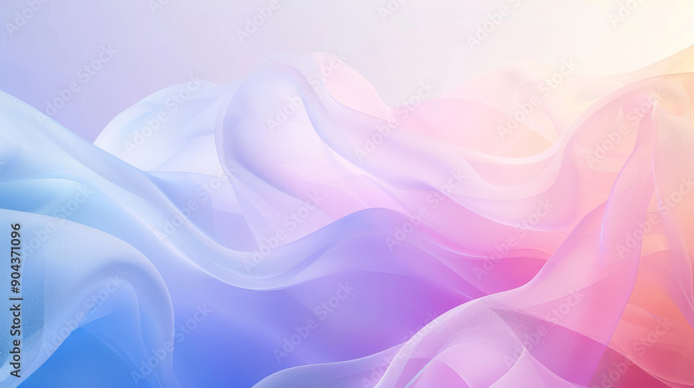 Aufkleber abstract background wavy soft textured layers pastel gradient color