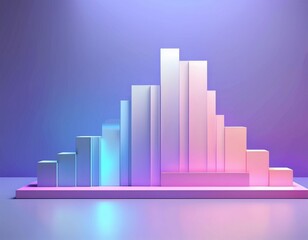 Fototapeta premium 2D area graph depicting the sales performance of different product categories over time