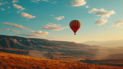 Obraz premium Inspiring beautiful view with hot air balls