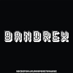 Bandrex , bold display condensed font vector