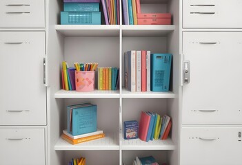 shelves with books