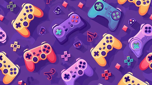 Gadget background seamless video game controllers