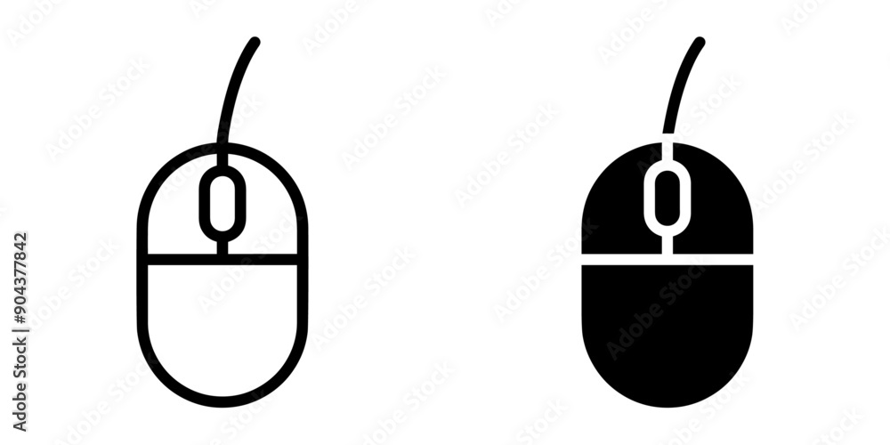 Fototapete ofvs660 outlinefilledvectorsign ofvs - computer mouse vector icon . isolated transparent . outline a