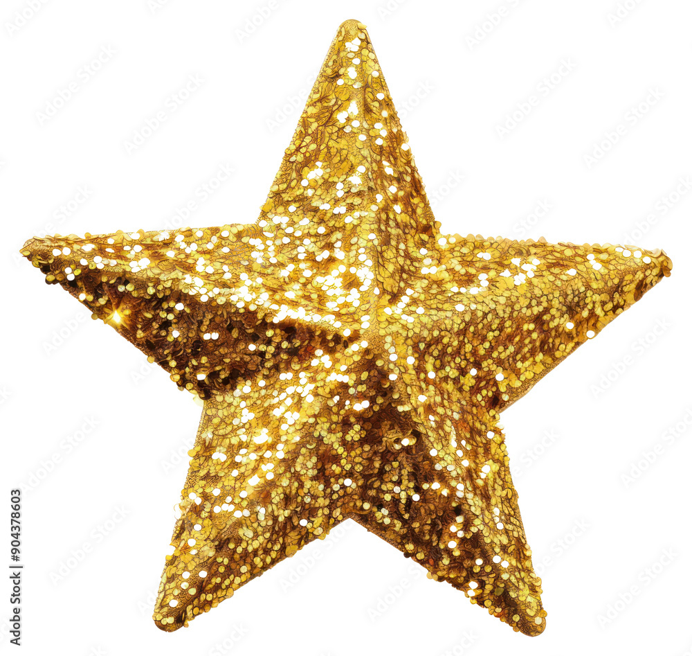 Wall mural png sparkling golden star decoration