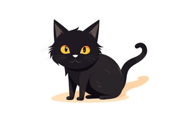 Cute Cartoon Halloween Black Cat