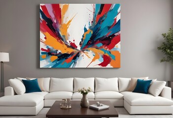 modern living room with sofa
