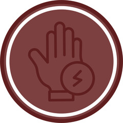 Obraz premium Gloves Vector Line Double Circle Maroon