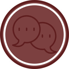 Comment Vector Line Double Circle Maroon