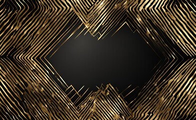 Black and gold geometric patterns background