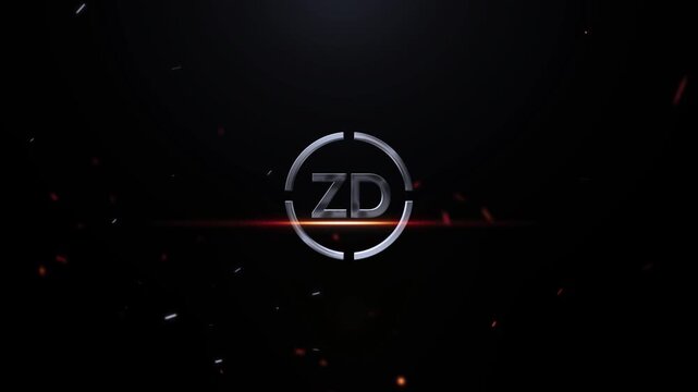 Modern ZD 3D Business Logo Animation Video On Black Background