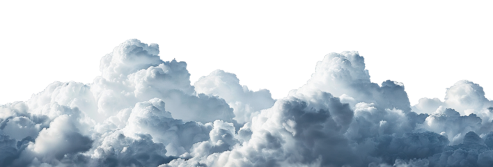 Fluffy clouds cut out