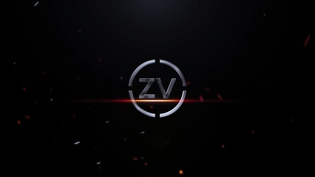Modern ZV 3D Business Logo Animation Video On Black Background