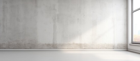 Empty Room with Concrete Wall and Window