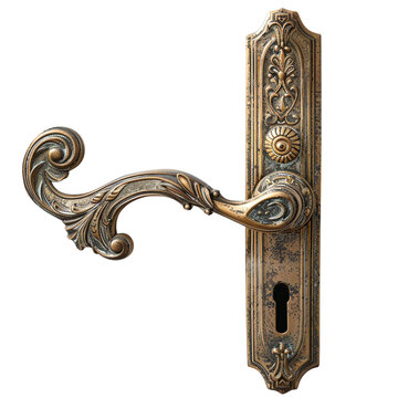 recommend clip art: Antique brass door handle clip art