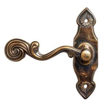 recommend clip art: Antique brass door handle clip art