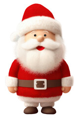 PNG Santa full body cute toy anthropomorphic.
