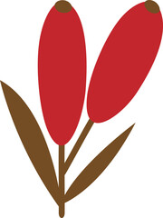 Flat elements collection for autumn season vector art illustration