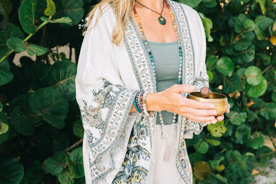 new age healer with bowl