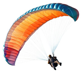 Obraz premium PNG Sportsman flying paragliding recreation adventure.