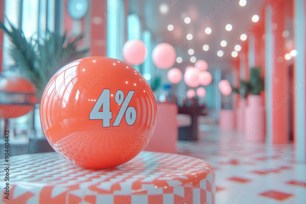 Poster clean and modern animation of a 40% off sale, with stylish text and a minimalist pattern in the back